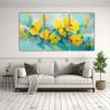 arte-de-pared-impreso-brillante-flores-amarillas-y-cian-cuadro-en-lienzo-1