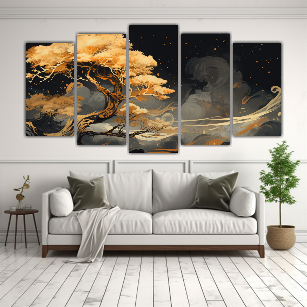 arte-de-pared-impreso-rbol-de-cipr-s-en-colores-dorados-1