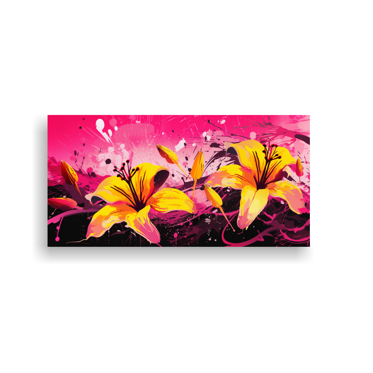 arte-de-pared-l-neas-amarillas-y-rosas-en-estilo-neonoir