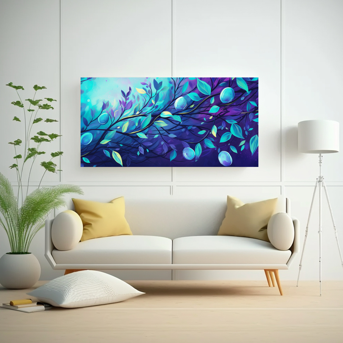 arte-pared-colores-pop-art-rbol-lim-n-morado-y-turquesa-neonoir-1