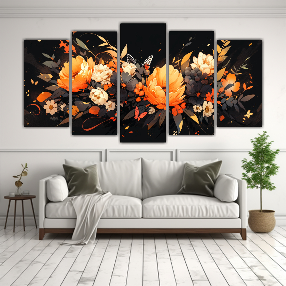 artes-de-pared-calidos-en-gama-de-colores-naranja-y-negro-en-estilo-neonoir-1