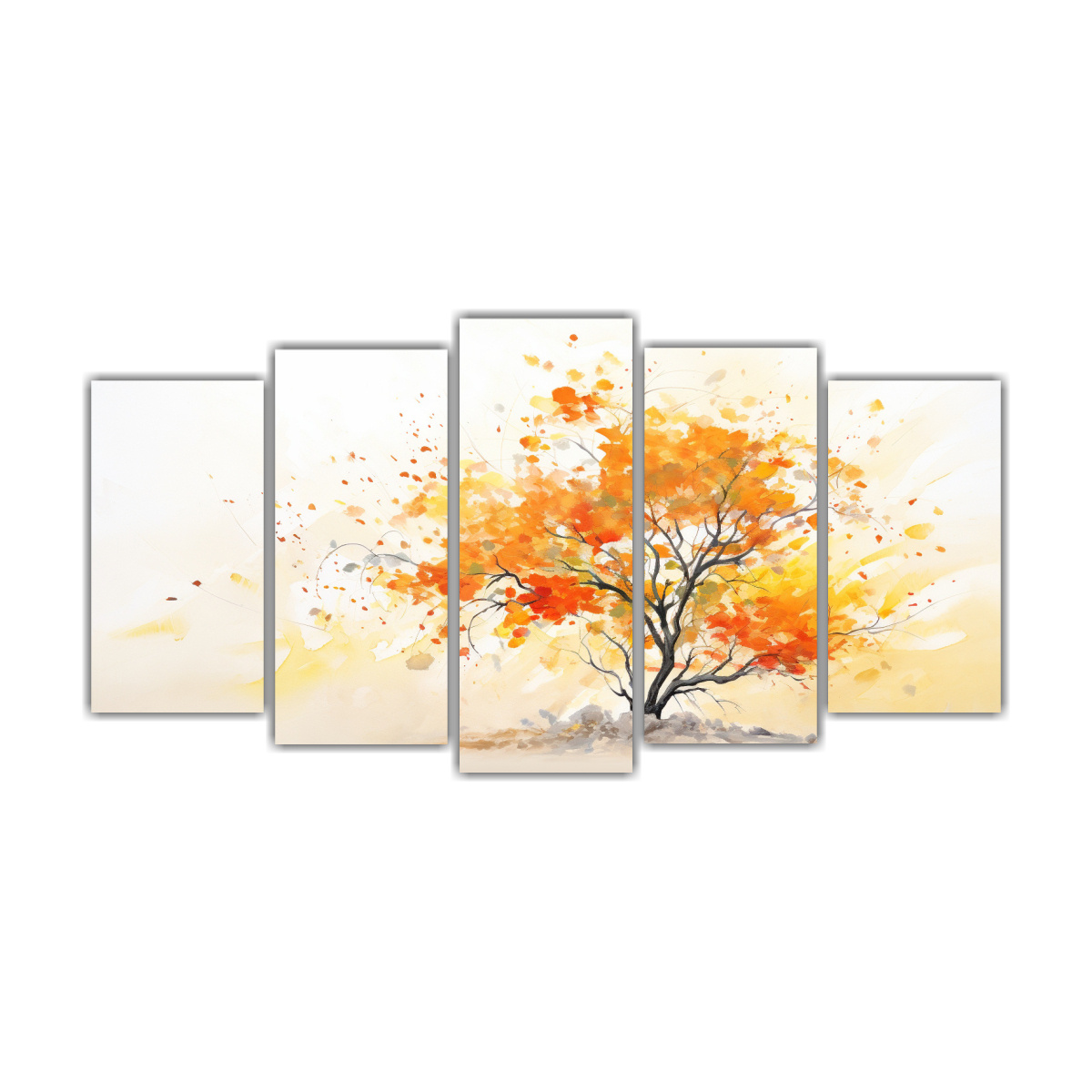 artes-de-pared-conceptual-creatividad-rbol-de-holly-amarillo-y-naranja-abstracto-w-pintura-decorativa