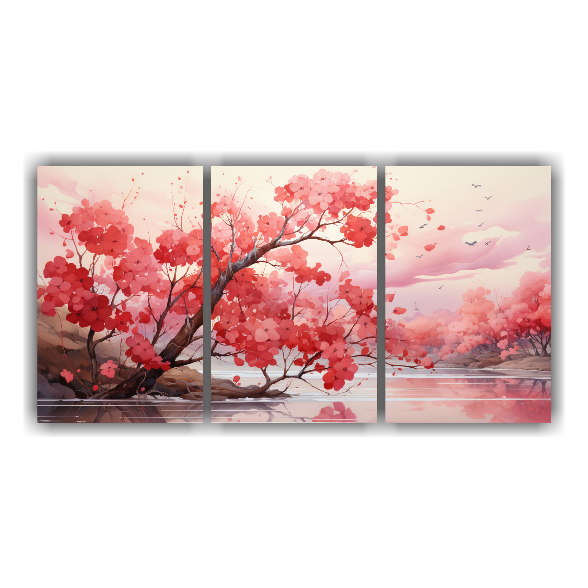 artes-de-pared-conceptual-espacio-a-rbol-de-eucalipto-colores-rojos-pintura-abstracta-acuarela