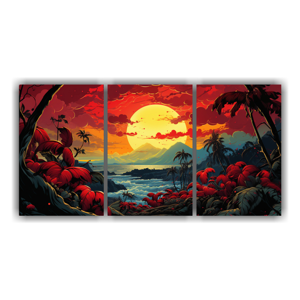 artes-de-pared-fotograf-a-bosquejo-banano-rojo-neonoir-neo-pop