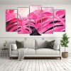 artes-de-pared-monstera-leaves-en-colores-rosados-neonoir-1