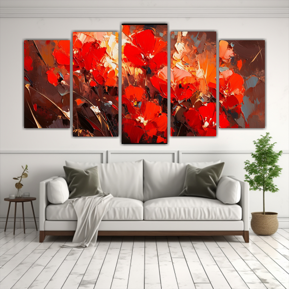 artes-decorativas-de-contraste-en-rojo-y-dorado-pintura-de-flores-en-lienzo-en-decoraciones-de-hogar-1