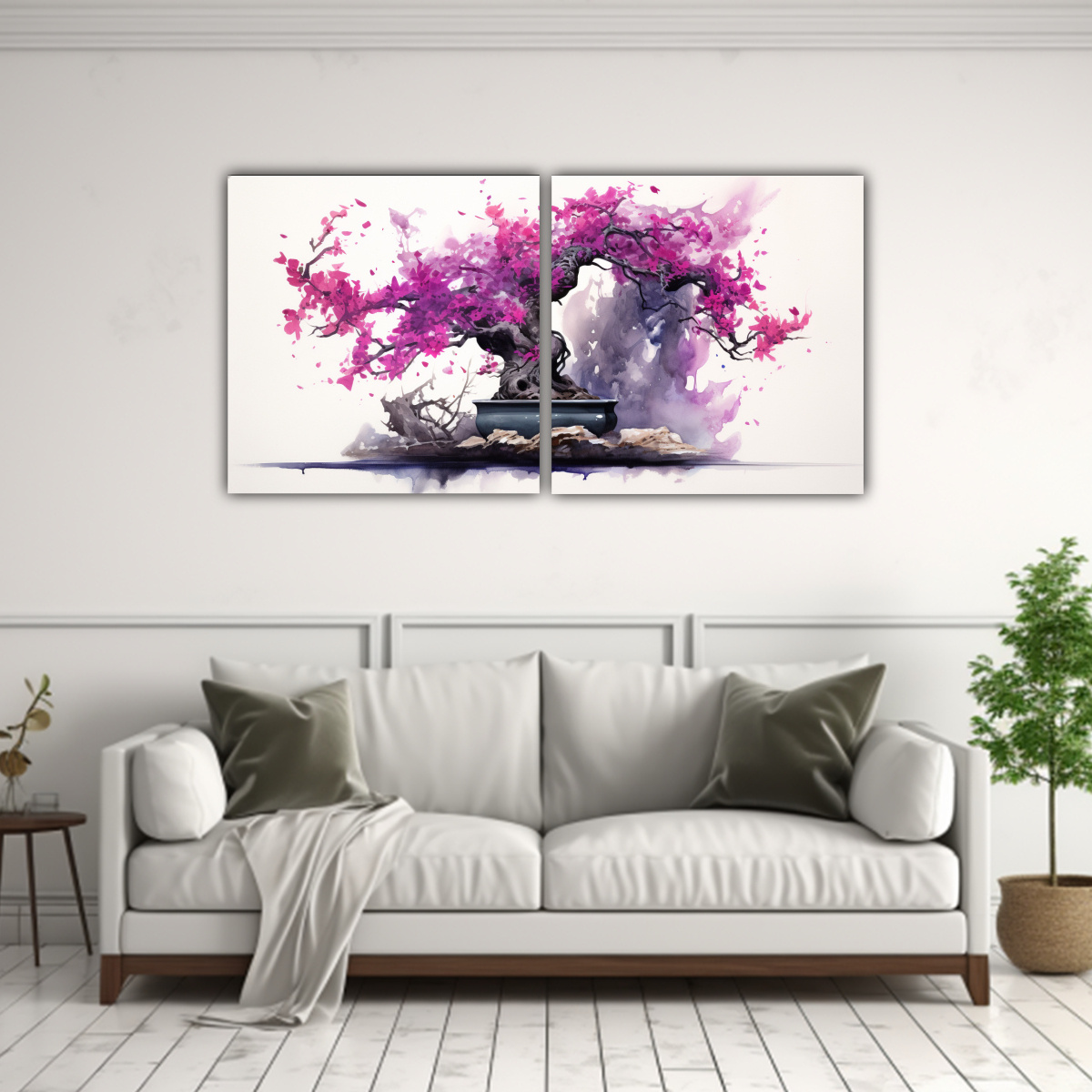 artes-moderno-set-2-pinturas-abstractas-calles-con-bougainvillea-bonsai-colores-negros-1-1
