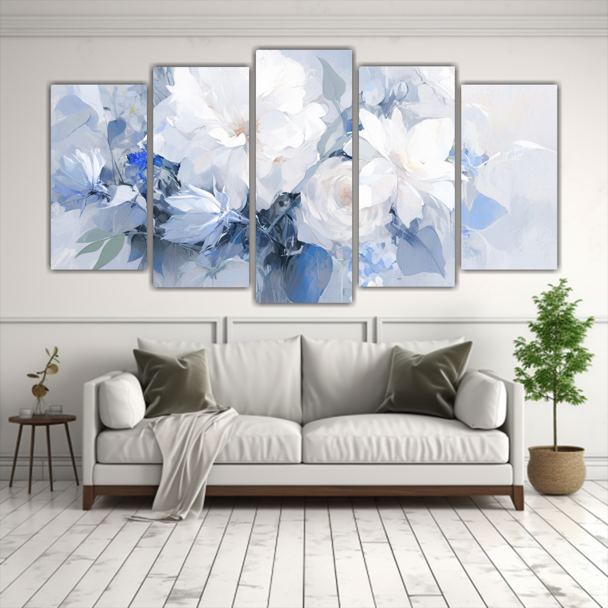 composiciones-de-imagen-de-espacio-en-blanco-y-azul-con-flores-en-lienzo-1