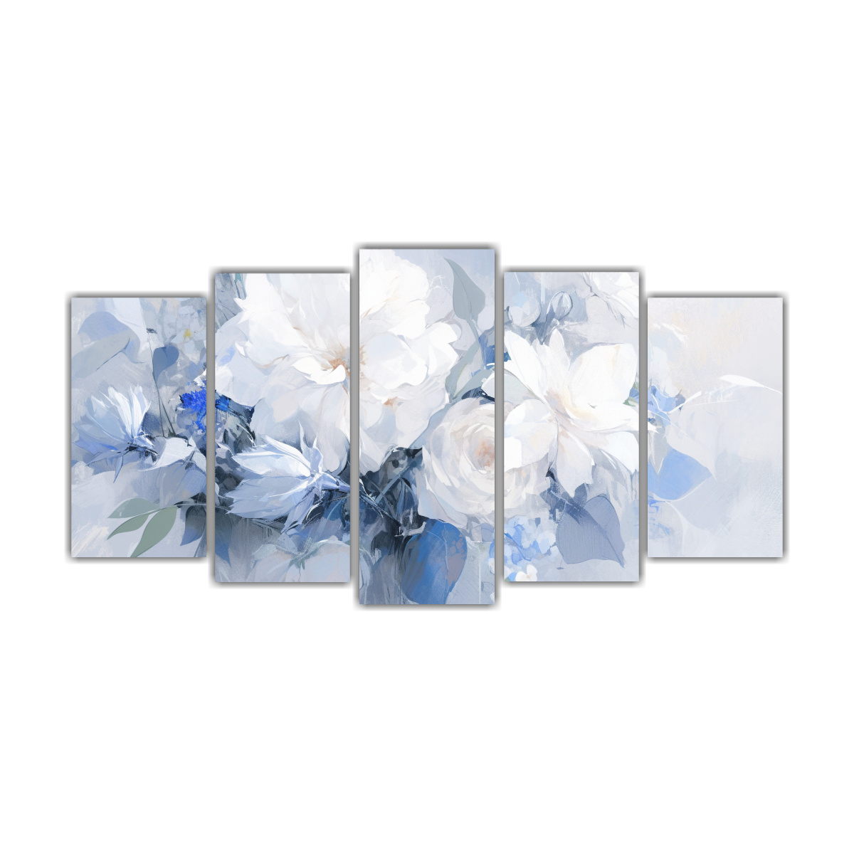 composiciones-de-imagen-de-espacio-en-blanco-y-azul-con-flores-en-lienzo