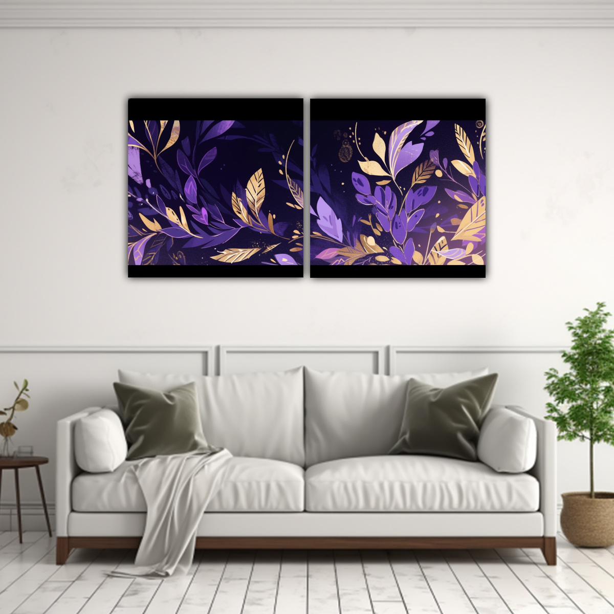 conjunto-2-cuadros-arte-alta-calidad-poder-p-rpura-y-oro-ambiente-neonoir-estilo-decorativo-1