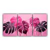 conjunto-3-cuadros-impreso-visi-n-monstera-rosa-neonoir-neo