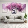 conjunto-5-cuadros-abstractos-intensidad-a-rbol-de-acacia-en-negro-y-rosa-1