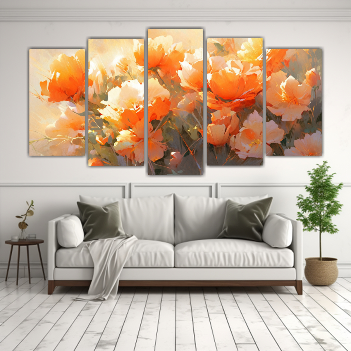 conjunto-5-cuadros-modernos-habitaci-n-flores-naranja-en-lienzo-estilo-decorativo-pinturas-1