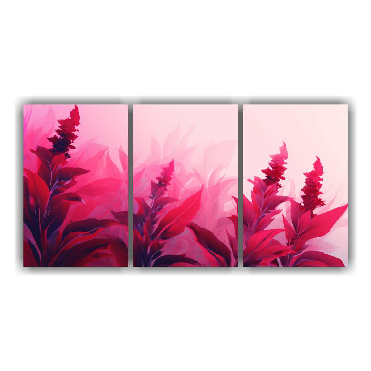 conjunto-de-3-lienzos-armon-a-de-colores-con-granos-amaranth-en-rojo-y-rosa-neonoir-atmosph
