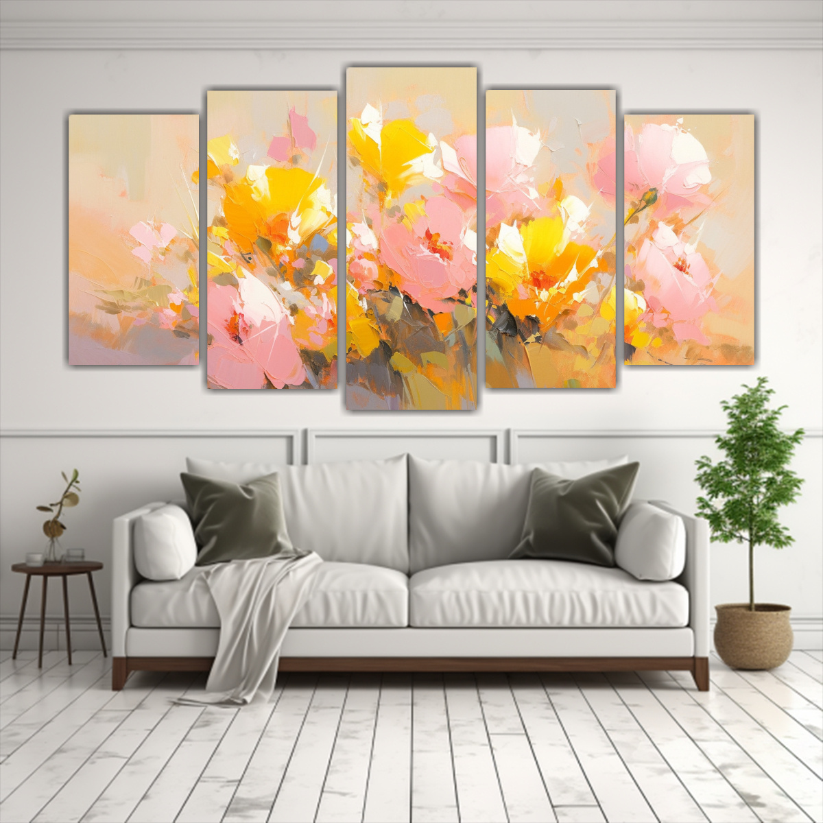 conjunto-de-5-cuadros-de-flores-amarillas-y-rosas-en-lienzo-de-decoraci-n-1