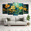 conjunto-de-5-cuadros-hermoso-actuales-a-clover-herbs-in-yellow-colors-neonoir-ambiente-neo-p-pinturas-de-decoraci-n-1-1