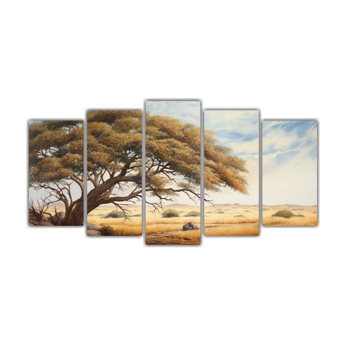 conjunto-de-5-cuadros-impresos-a-todo-color-del-rbol-acacia-en-estilo-abstracto-detallado-y-de-alta-calidad