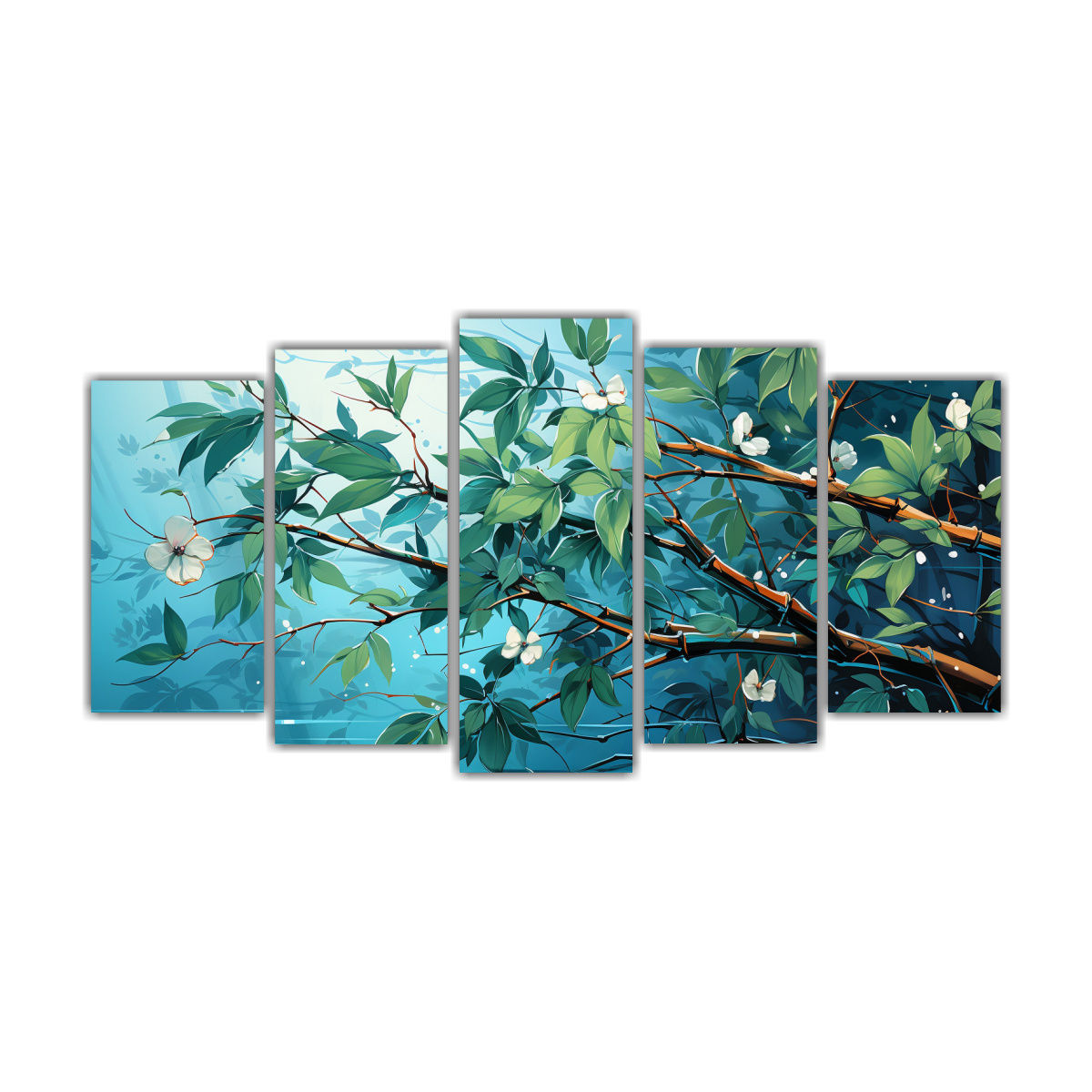 conjunto-de-5-cuadros-inspiraci-n-poder-en-colores-verde-y-turquesa-neonoir-en-plantas-de-bamb-