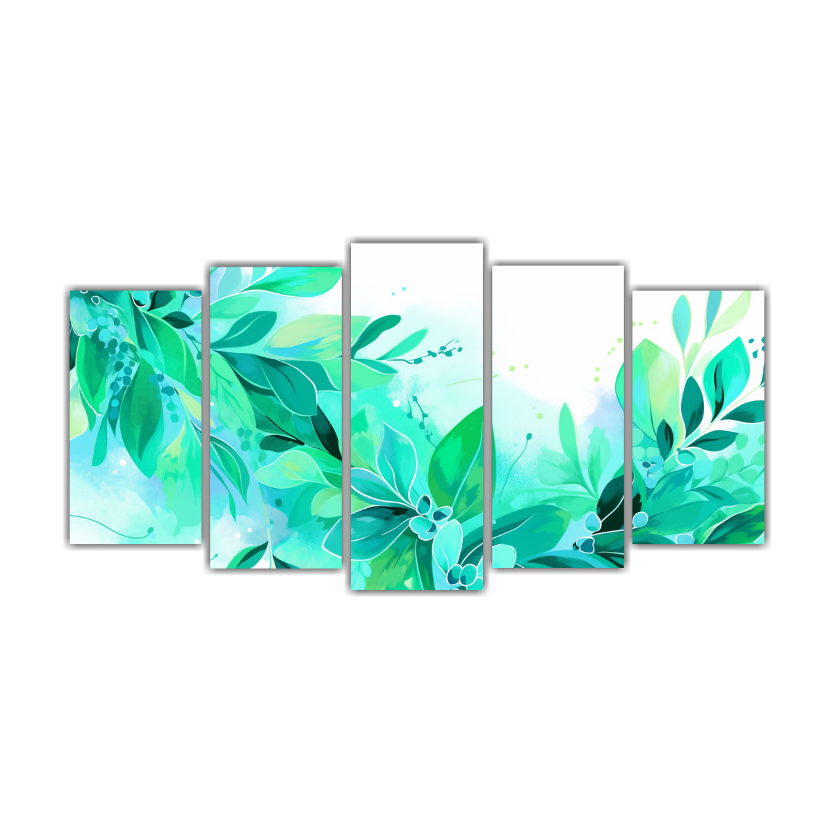 conjunto-de-5-lienzos-de-tela-con-composici-n-din-mica-en-colores-verde-y-turquesa-con-una-atm-sfera-neonoir-en-la-decoraci-n-de-pinturas-al-leo-