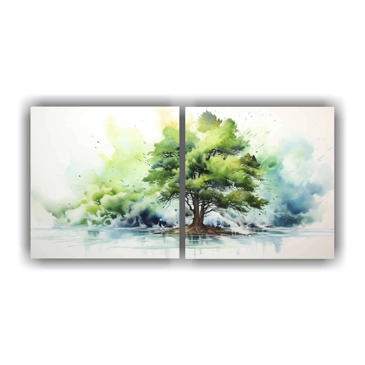 conjunto-de-pinturas-abstractas-rectangulares-en-bastidor-galer-a-estilo-rbol-de-cedro-verde-y-turquesa