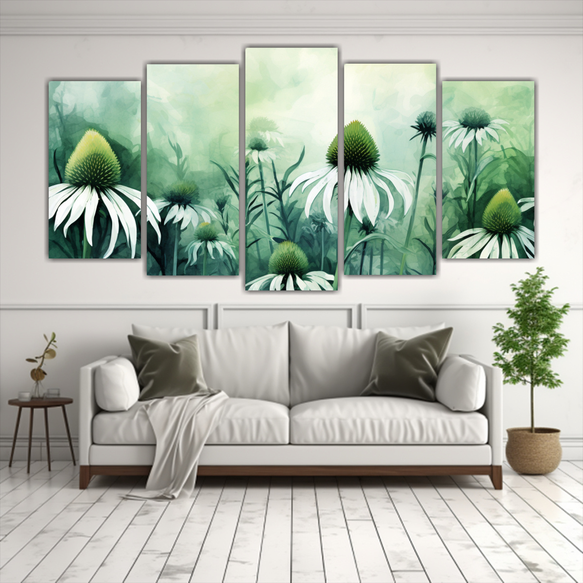 cuadro-abstracto-de-flores-con-margaritas-verdes-y-blancas-de-atm-sfera-neonoir-1-1