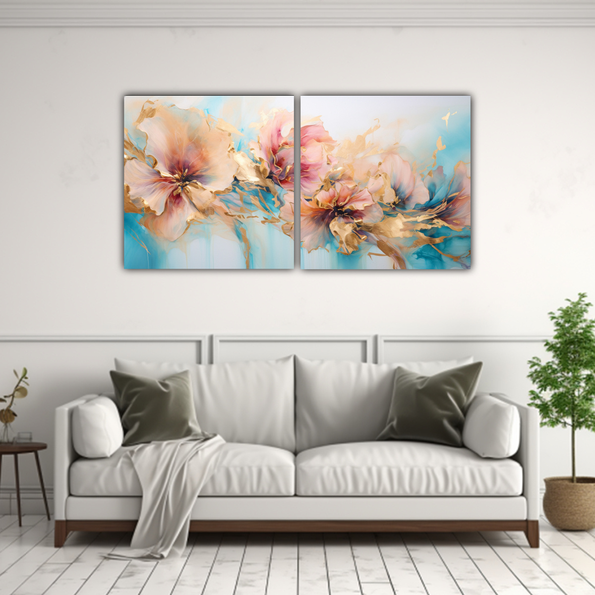 cuadro-abstracto-de-flores-turquesa-y-dorado-finas-l-neas-visionarias-1