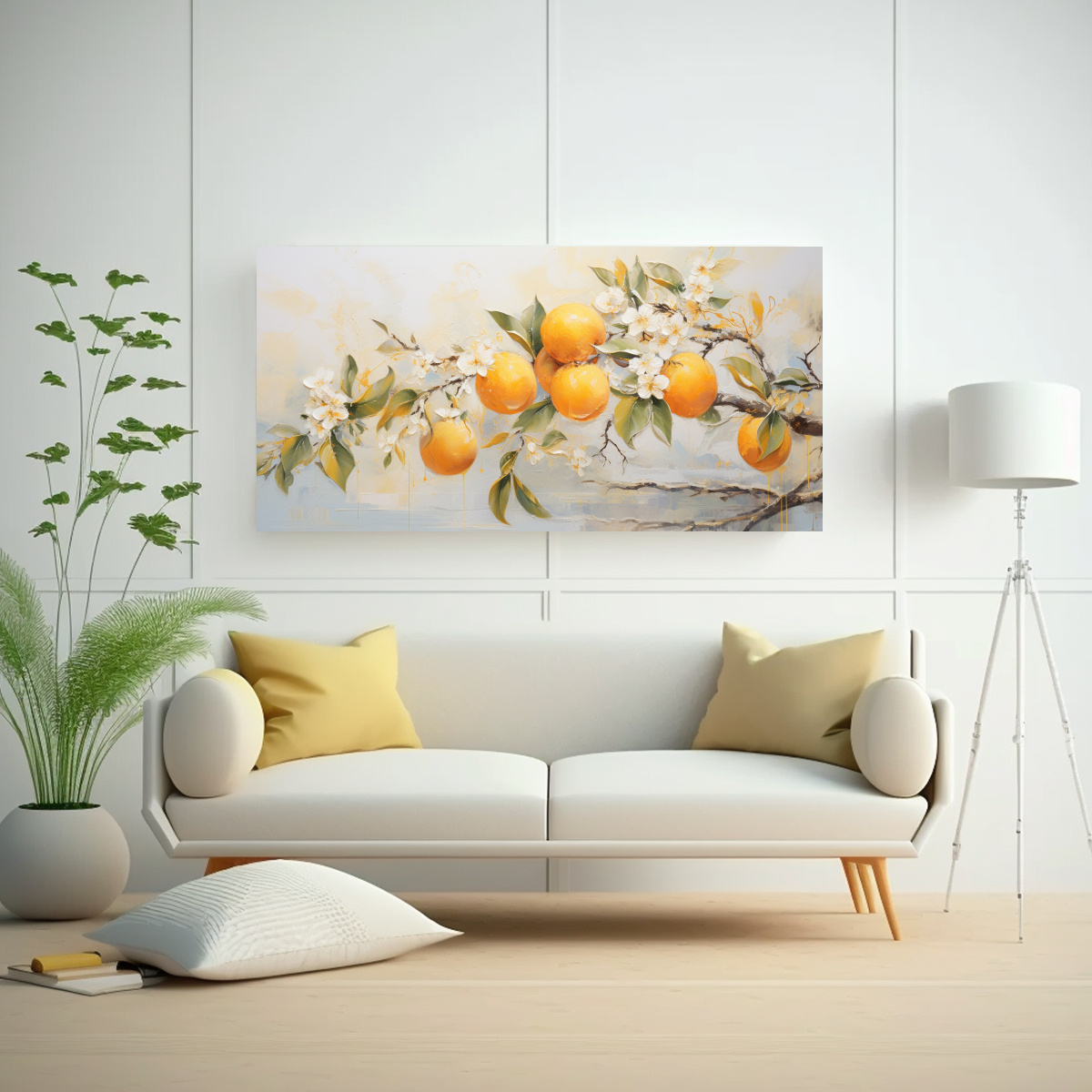 cuadro-abstracto-de-un-rbol-de-naranja-con-colores-blanco-y-dorado-1