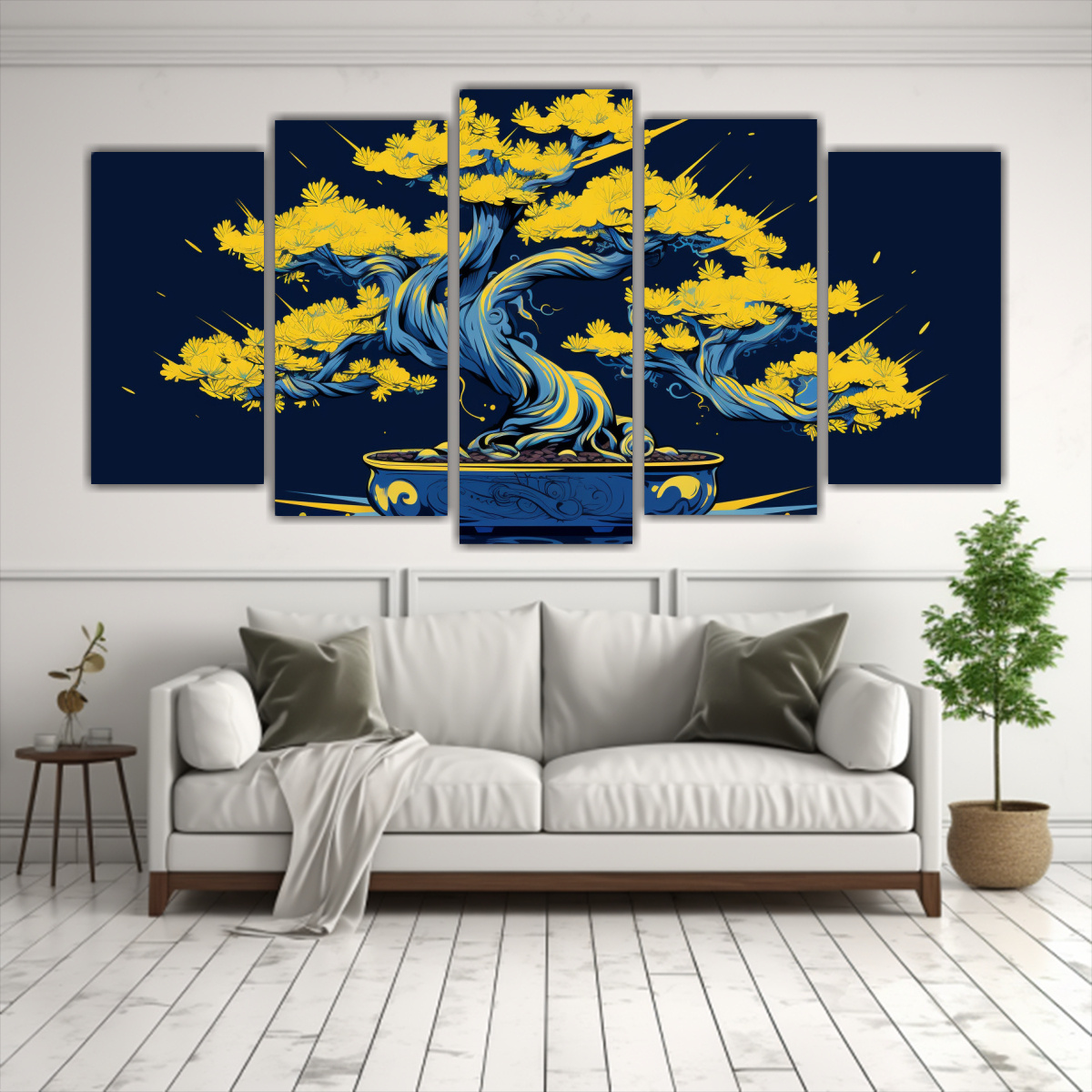 cuadro-abstracto-exuberante-de-cinco-lienzos-rbol-de-bons-i-en-amarillo-y-azul-neonoir-1