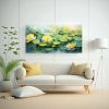 cuadro-abstracto-flores-de-loto-amarillo-y-verde-en-lienzo-inspirador-1