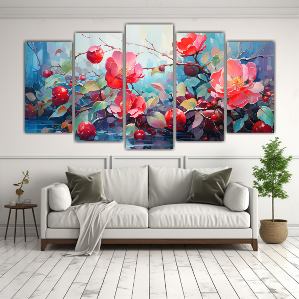 cuadro-abstracto-impreso-en-lienzo-lotus-en-rojo-y-turquesa-1