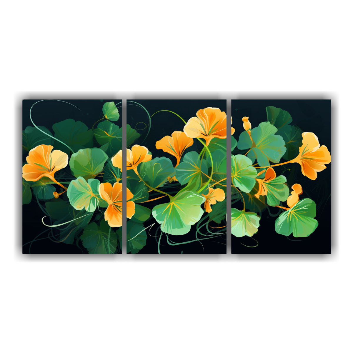 cuadro-de-arte-de-pared-composici-n-equilibrio-nasturtium-hierbas-en-verde-y-naranja-neonoir-