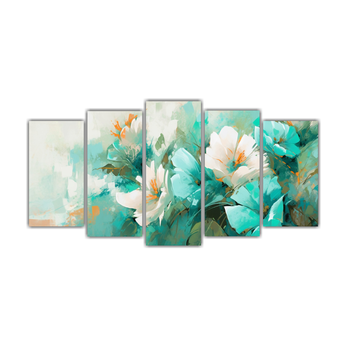 cuadro-de-flores-en-colores-turquesa-para-sala-en-estilo