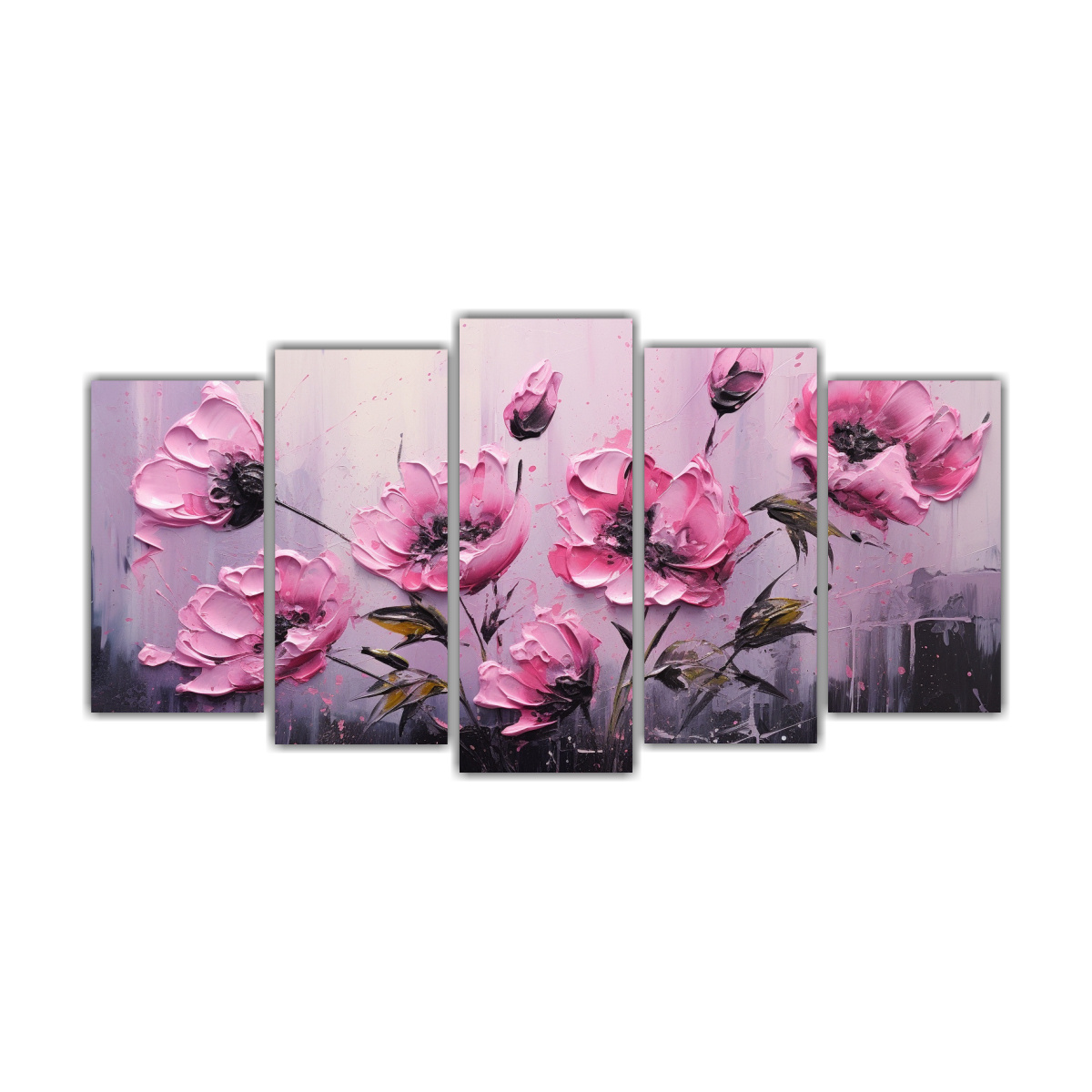 cuadro-de-flores-en-tela-de-alta-calidad-en-negro-y-rosa