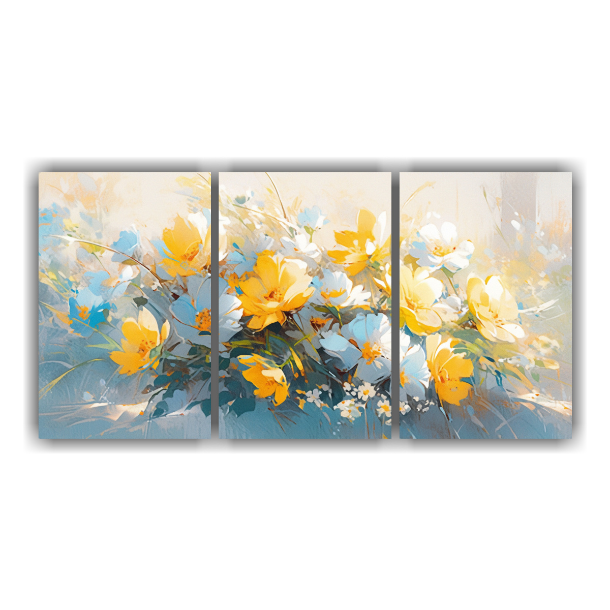 cuadro-de-flores-multicolor-a-amarillo-y-turquesa-en-lienzo