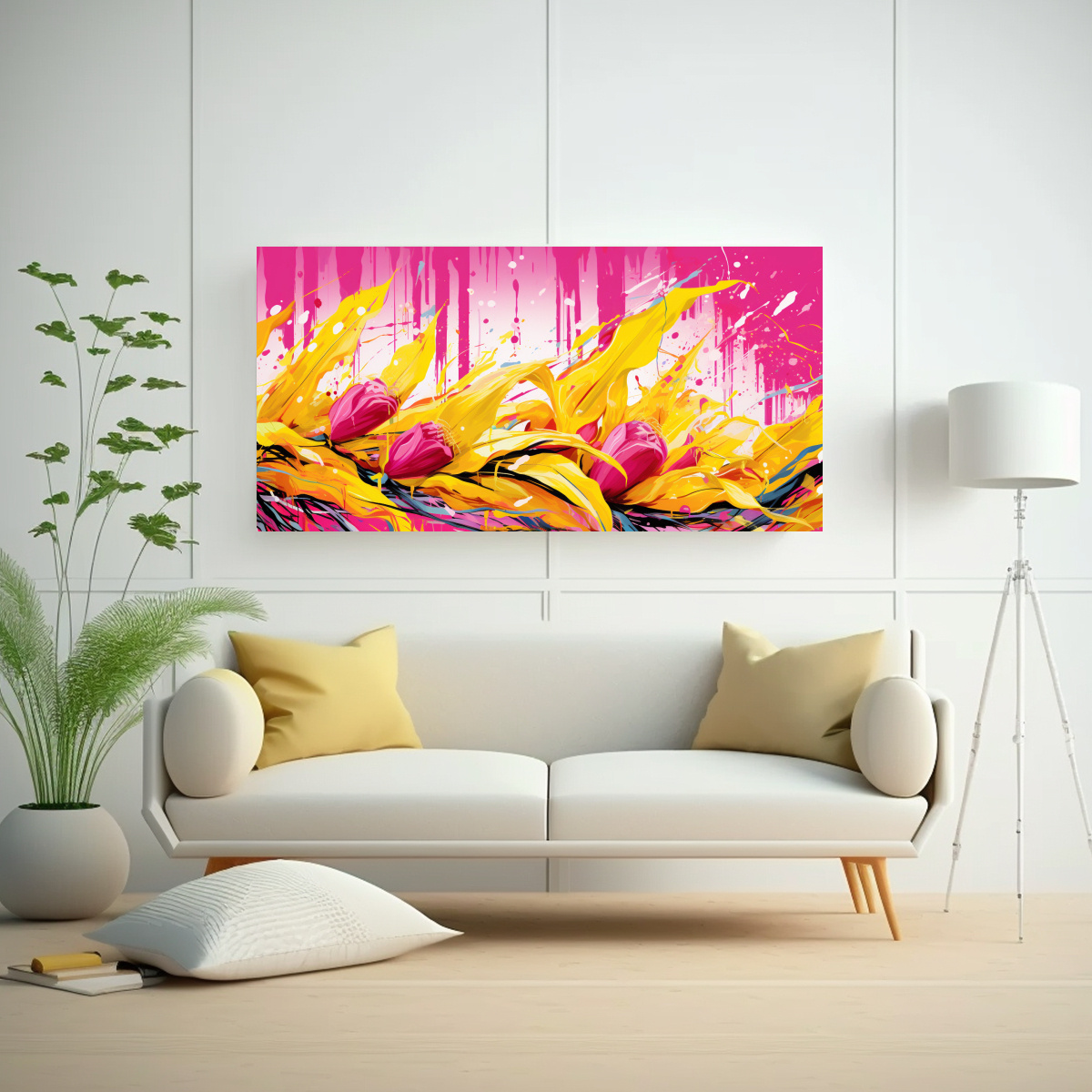 cuadro-de-tela-con-adorno-de-colores-de-ma-z-en-amarillo-y-rosa-atm-sfera-neonoir-1