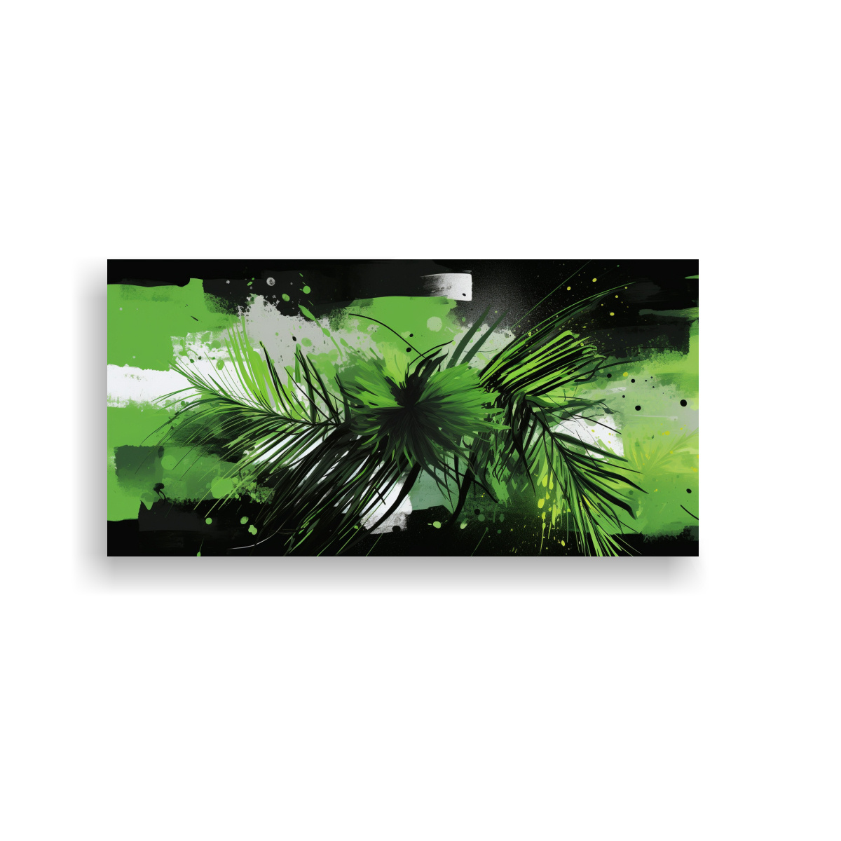 cuadro-espectacular-de-palmeras-en-verde-y-negro-ambiente-neonoir