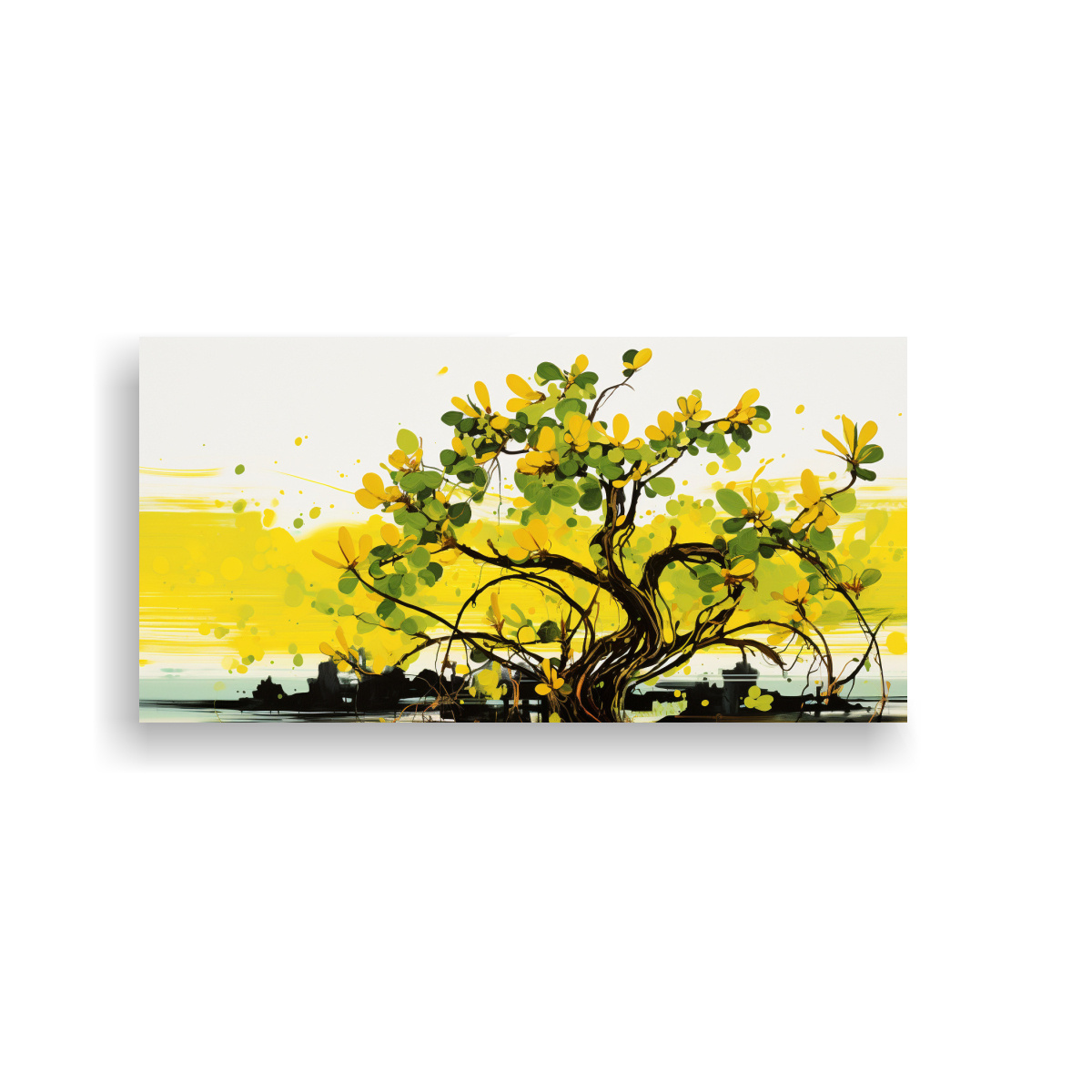 cuadro-impreso-mural-de-un-rbol-manglar-en-colores-amarillo-y-verde-atmosfera-neonoir