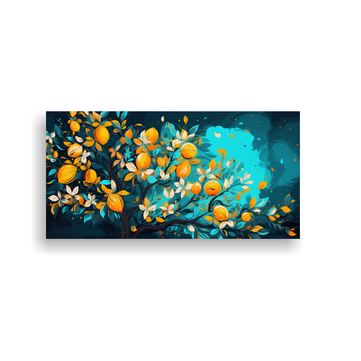 cuadro-inspiraci-n-estrellados-rbol-naranja-y-turquesa-colores-estilo-neonoir