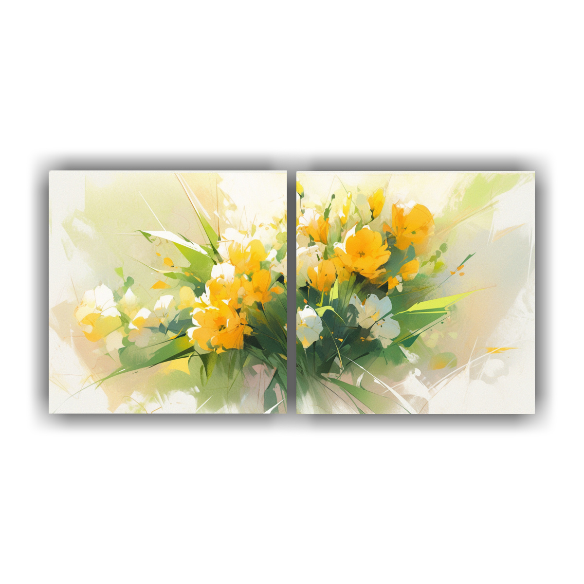 cuadro-lienzo-flores-amarillas-y-verdes-alta-calidad