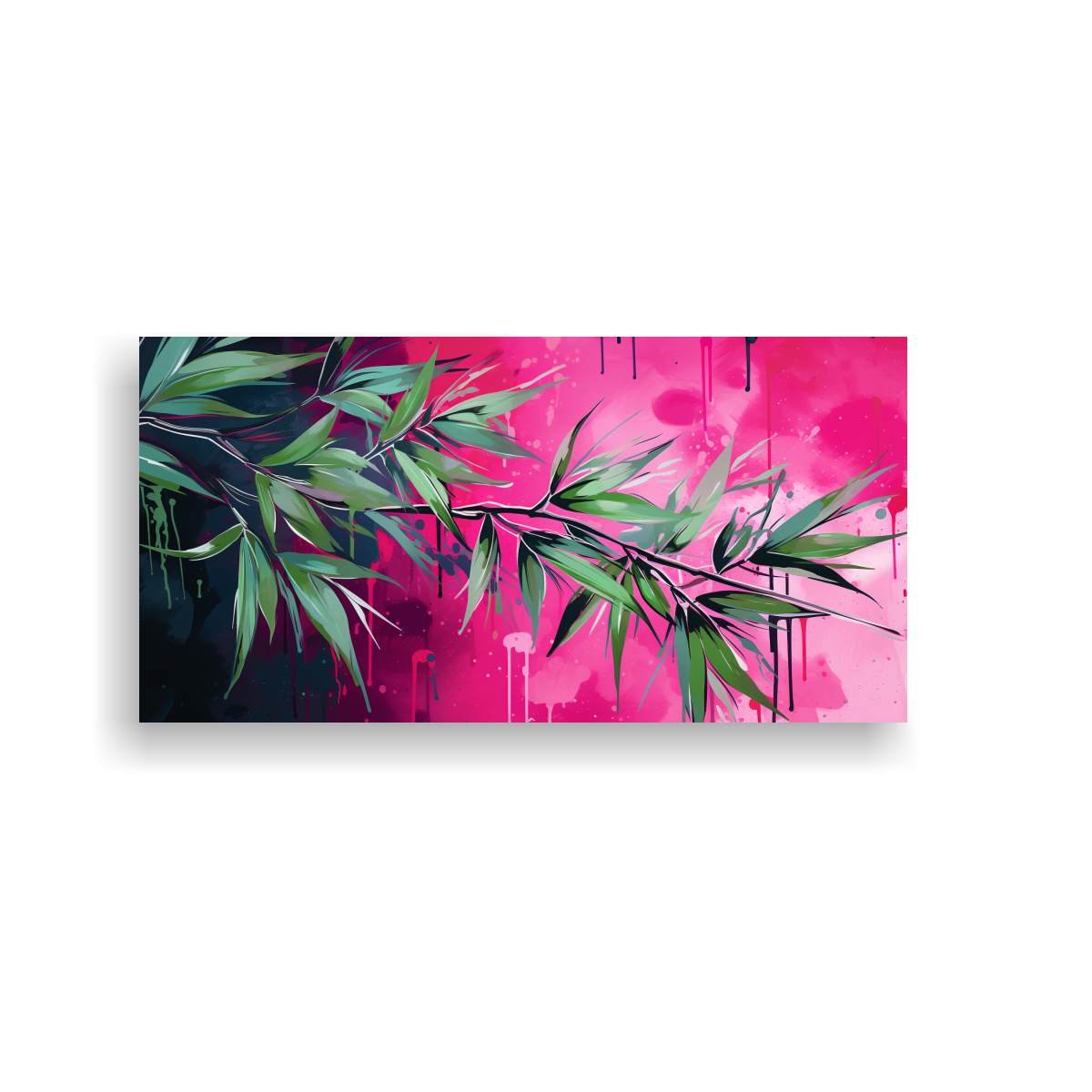cuadro-lienzo-tela-figuras-hojas-bamb-verde-y-rosa-atm-sfera-neonoir