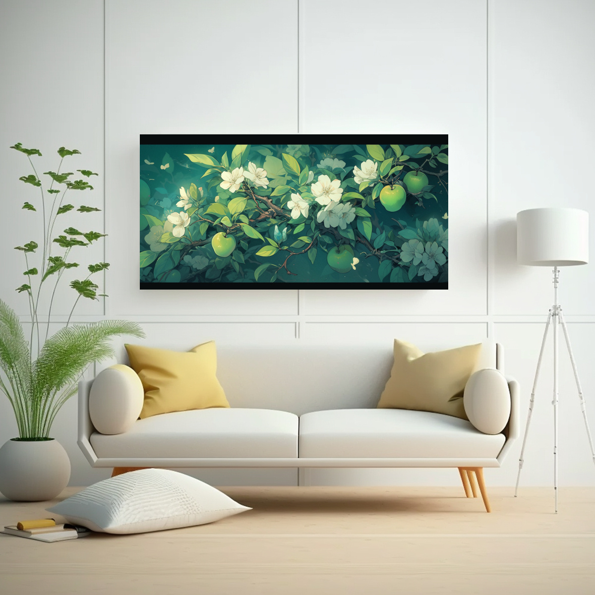 cuadro-lienzo-tem-tica-rbol-manzana-colores-verde-ambiente-neonoir-y-neo-pop-1-1