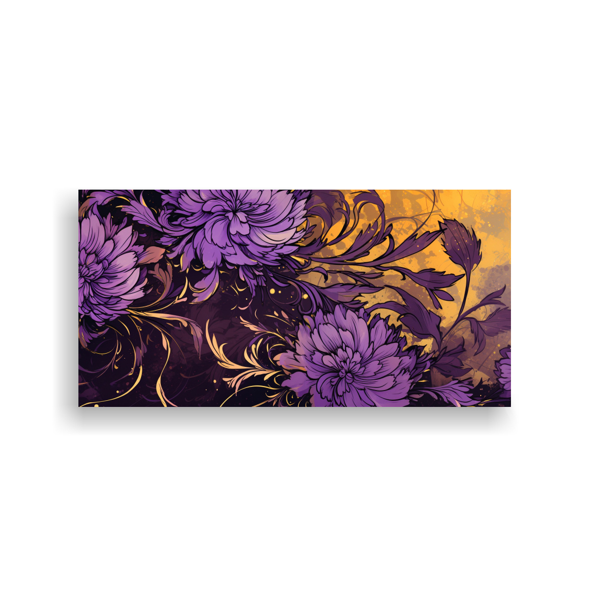 cuadro-marigold-herbs-en-tonos-p-rpura-y-dorado-para-decoraci-n-neonoir