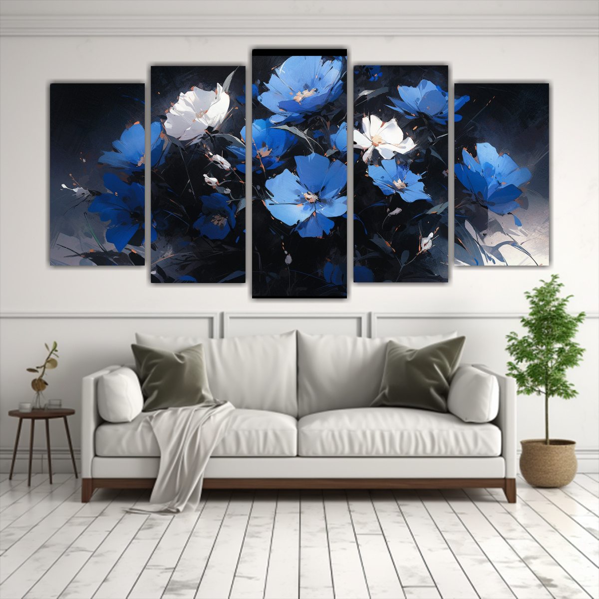 cuadro-moderno-en-bastidor-con-textura-de-flores-en-colores-negro-y-azul-1