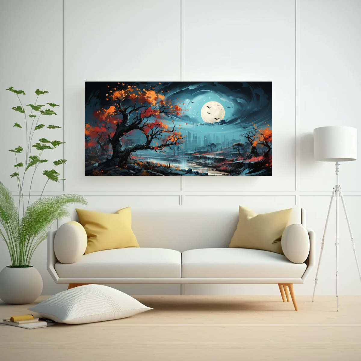 cuadro-moderno-nico-de-un-rbol-de-acacia-en-colores-turquesa-y-negro-con-atm-sfera-neonoir-1