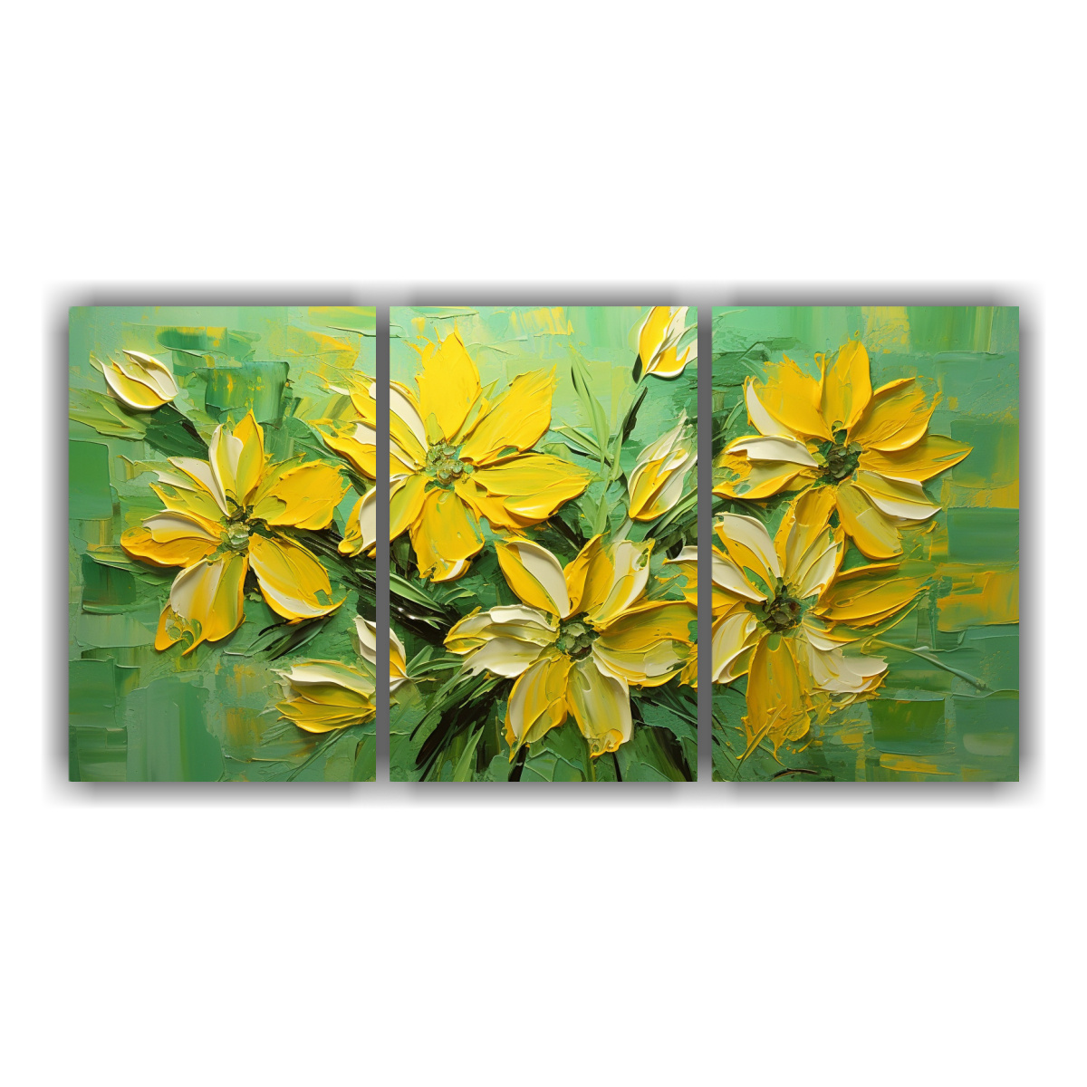 cuadro-movimiento-enigm-tico-flores-amarillas-y-verdes-en-lienzo