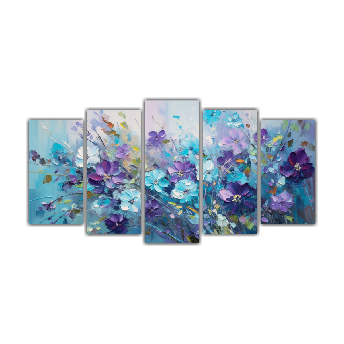 cuadro-poliptico-moderno-para-comedor-pintura-en-lienzo-de-flores-moradas-y-turquesas-