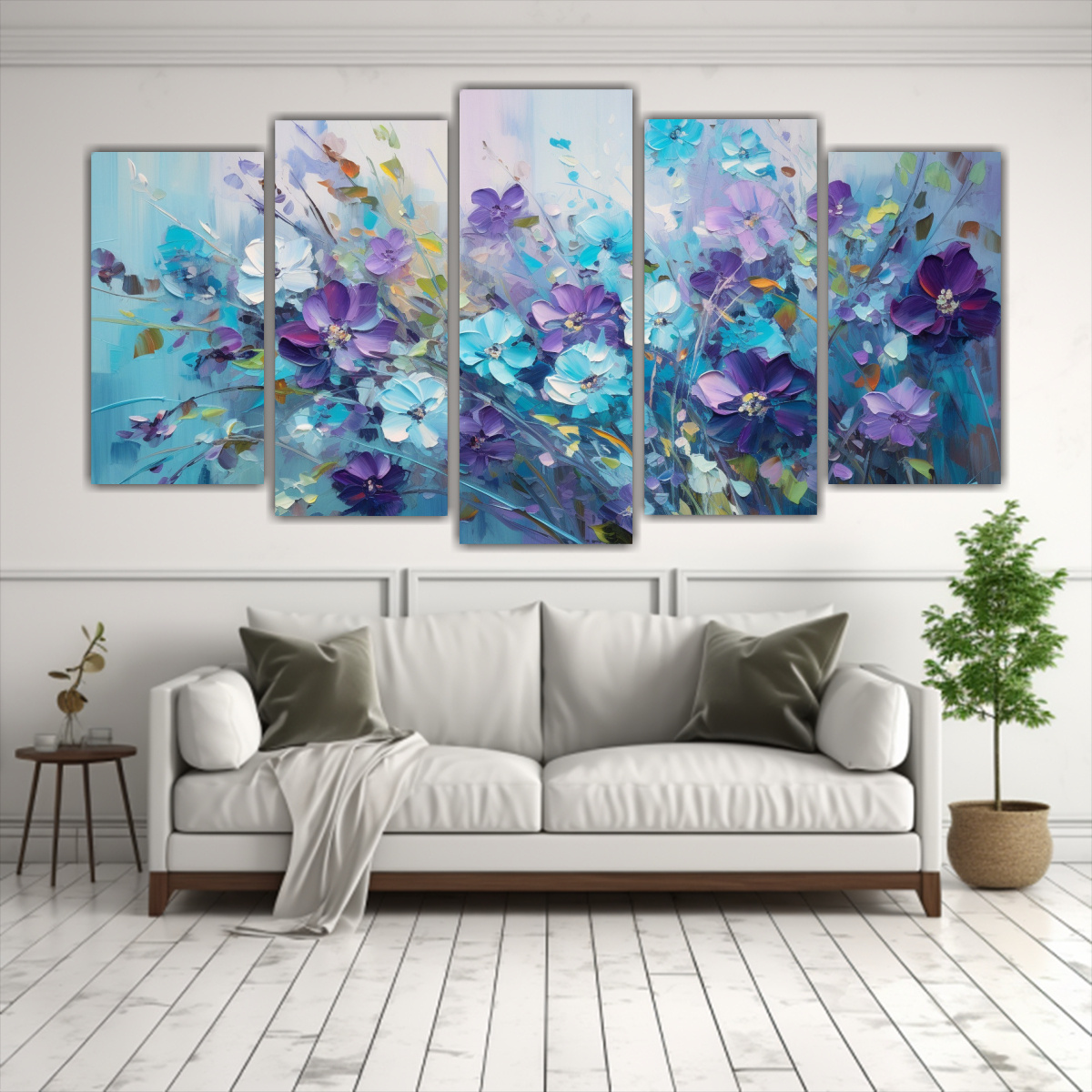 cuadro-poliptico-moderno-para-comedor-pintura-en-lienzo-de-flores-moradas-y-turquesas-1-1