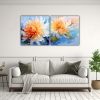 cuadros-abstractos-de-flores-crisantemos-en-colores-naranja-y-azul-1