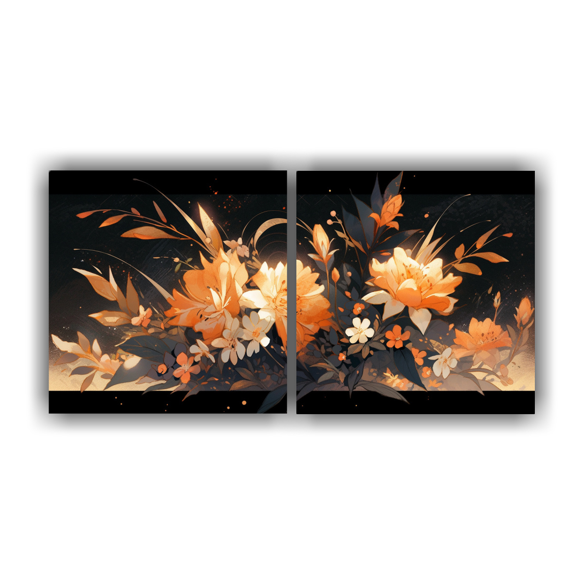 cuadros-abstractos-en-tela-con-patr-n-intenso-colores-naranja-y-dorado-estilo-neonoir-