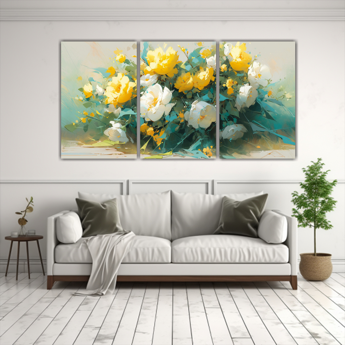 cuadros-de-composici-n-arm-nica-amarillo-y-teal-con-flores-en-lienzo-1